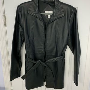 Black leather jacket